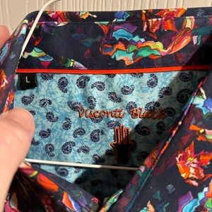 Visconti black button down shirt